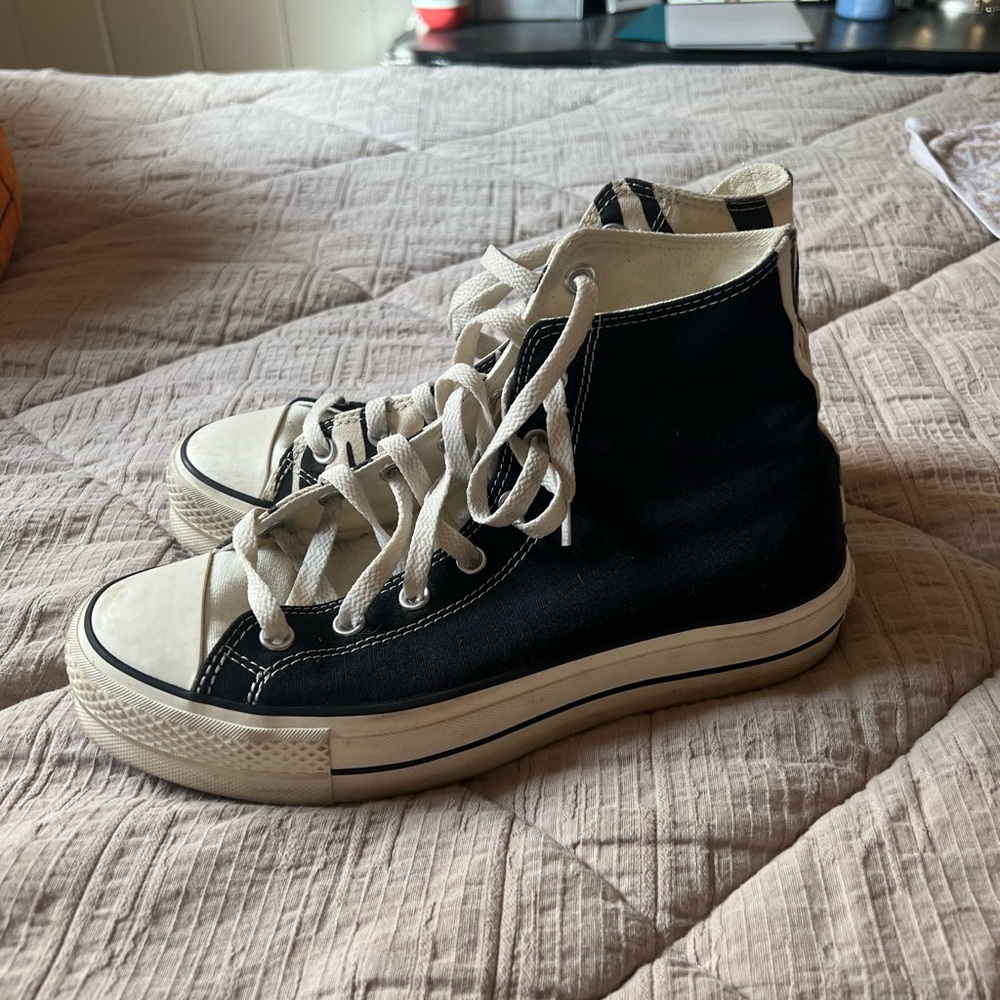 Customized zebra and black converse size 9.5 - Picture 2 of 3